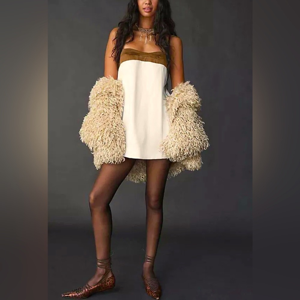 NWT Free People Verano Mini Dress, Various Sizes in Ivory Combo
